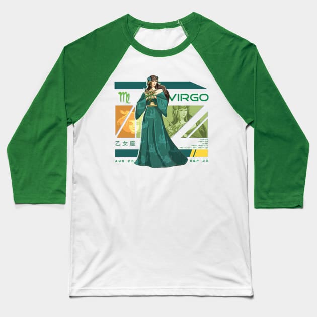 Virgo Baseball T-Shirt by ijoneon